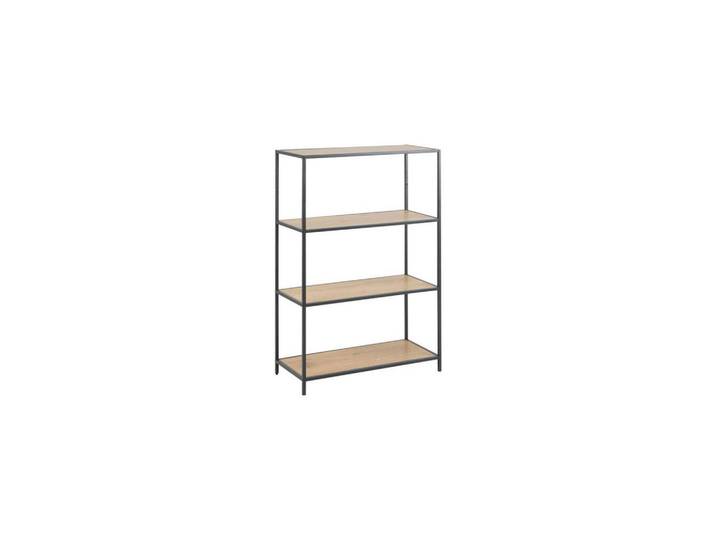 ebuy24 Regal Schwarz, Papier, 2 Fächer, 77x114x35 cm, Wohnzimmer, Regale, Bücherregale