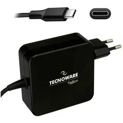 Tecnoware FAU17563 power adapter/inverter Indoor Black (65 W), Notebook Netzteil, Schwarz