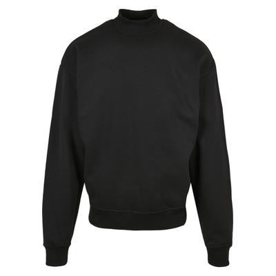 Sweatshirt URBAN CLASSICS "Urban Classics Herren Mock Neck Crew", Herren, Gr. S, schwarz, 65% Baumwolle, 35% Polyester, unifarben, Rundhals, Sweatshirts Sweatshirt