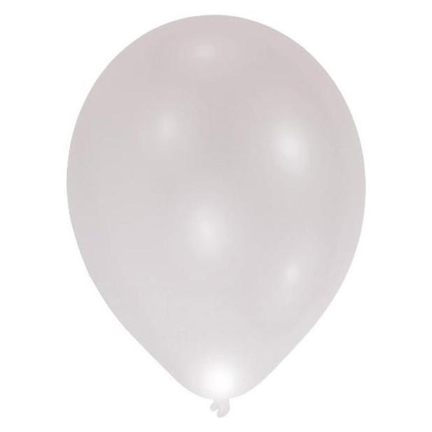 Magni LED Luftballons 27,5cm silber 5er (5x) (9901054)