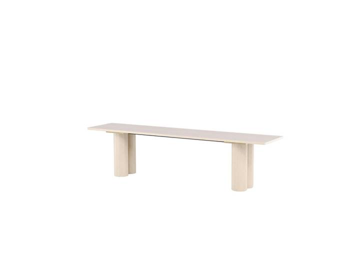 Furnlux Bank Olivia Beige 180x40x45 cm, Holzwerkstoff, 180x45x40 cm, Esszimmer, Bank, Sitzbänke