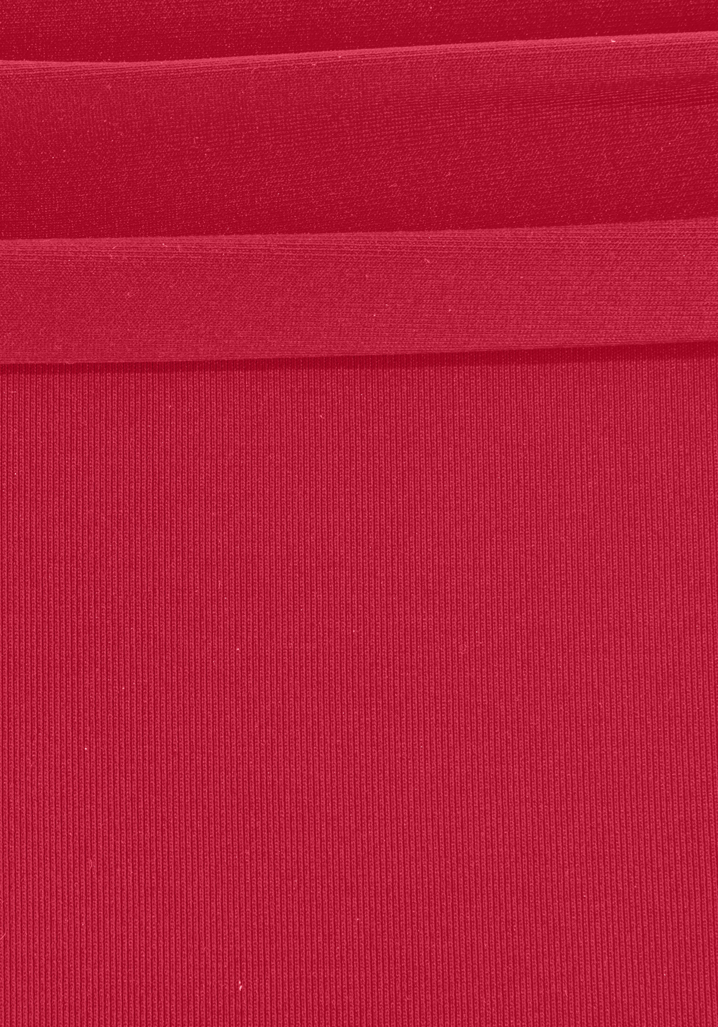 Push-Up-Bikini S.OLIVER, Damen, Gr. 32, Cup A, rot, Microfaser, Polyamid, unifarben, Bikini-Sets Push-Up-Bikini, mit Zierring an der Hose rot 32, Cup A