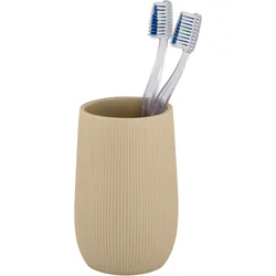 Zahnputzbecher FABLO beige (DH 8x12 cm) - beige - DH 8x12 cm