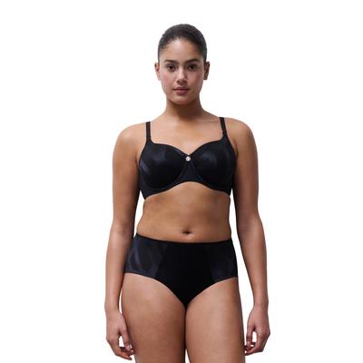 Bügel-BH CHANTELLE "GLAZE", Damen, Gr. 80, Cup G, schwarz, Obermaterial: 74% Polyamid, 26% Elasthan, BHs Bügel-BH, grafisches Gewebe mit matten und schimmernden Kontrasten