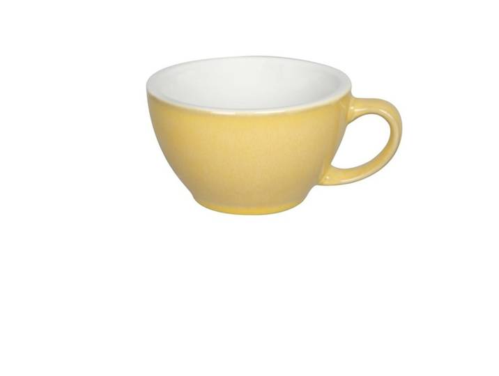 Diverse Café-Latte-Tasse Eggi gelb Porzellan H 7 cm 0.3 l - Café-Latte-Tasse