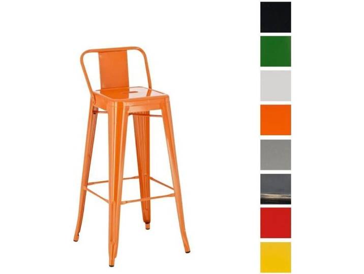 CLP Tabouret de bar en métal Mason Couleur:orange
