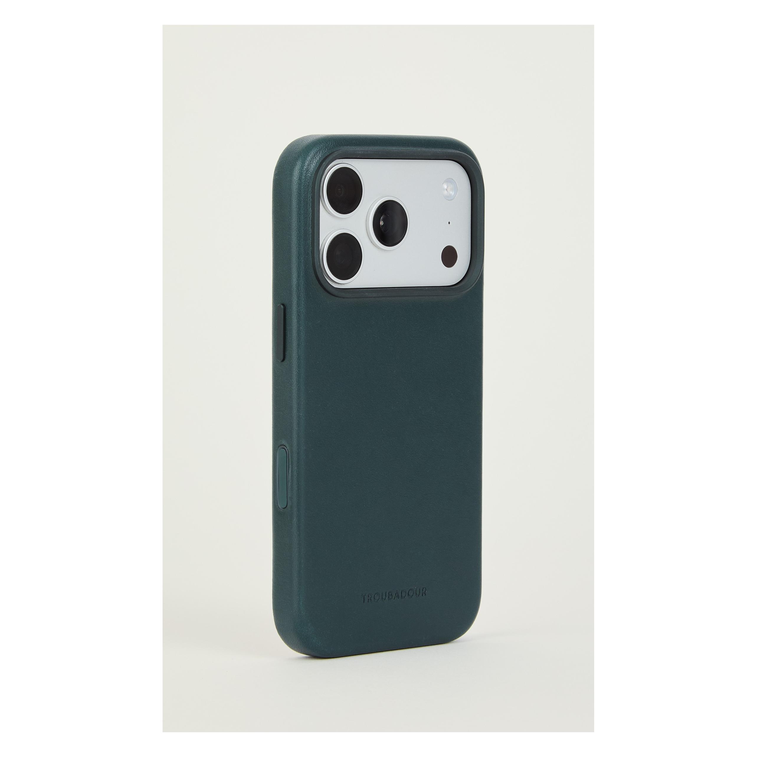 Mujjo Troubadour-Lederhülle für das iPhone 18 Pro und 17 Pro - Obsidian-Grün - MagSafe (Apple iPhone 17 Pro, Apple iPhone 18 Pro) (MUJJO)