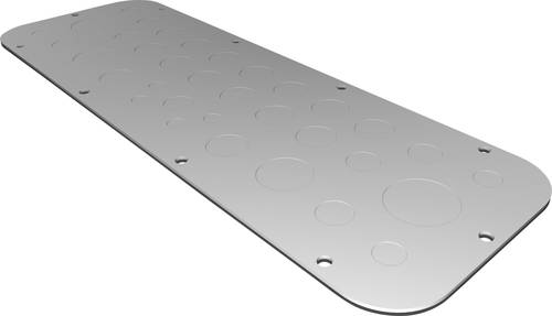 Rittal AX 2573.100 2573100 Flanschplatte (L x B) 149mm x 447mm Stahlblech Grau 1St.