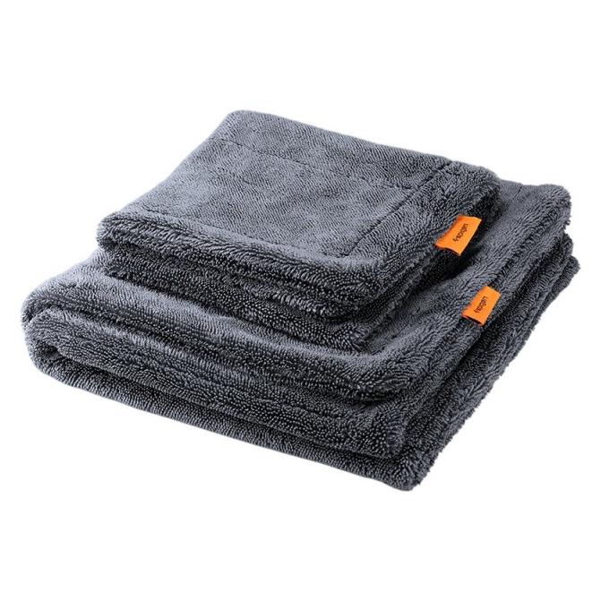 Spigen - Car Drying Microfiber Towel Black CC100 (S1+L1) (ACP11389) - Black (76576218)