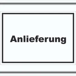 HB-Druck Anlieferung Aufkleber mit Text Annahme waagerecht A1 (594x841mm)