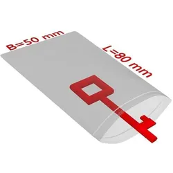 Transpak, Verpackungsmaterial, Druckverschlussbeutel Masse 50x80mm Stärke 50μ PE transparent
