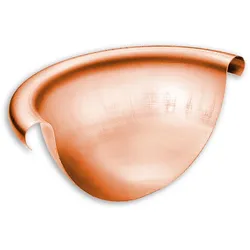 Dachrinne Viertelkugel Grömo zum Löten, universal, Kupfer, verschiedene Größen (Ausführung: Nenngröße 250. Ø 105mm)