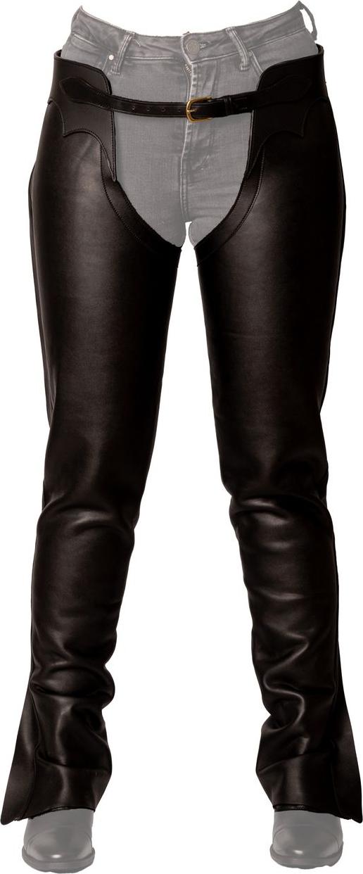 Dyon Leder-Chaps lang, Größe:M, Farbe:schwarz
