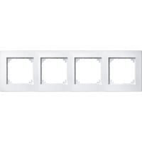 Rahmen vierfach waagerecht und senkrecht Montage Typ 486419 Thermoplast matt weiß (matt), Retail