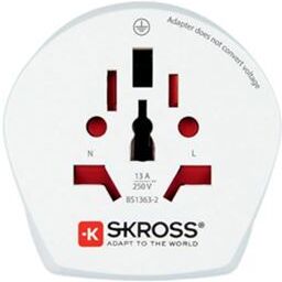 Skross Adaptador de Viagem  Ficha Schuko Europeia para Tomadas Australianas/ Chinesas