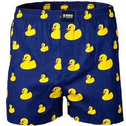 Happy Shorts Herren Webboxershorts - American Style, Baumwolle, gemustert Ente / M
