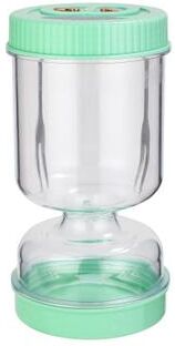 Useful Little Things Glass Olive And Pickle Strainer Jar Airtight Flip Container With Built In Strainer green