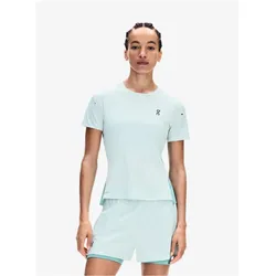 On Running, Damen, Sportshirt, Laufshirt Damen On Performance-T - flurry/aquamarine (M), Blau, Grau
