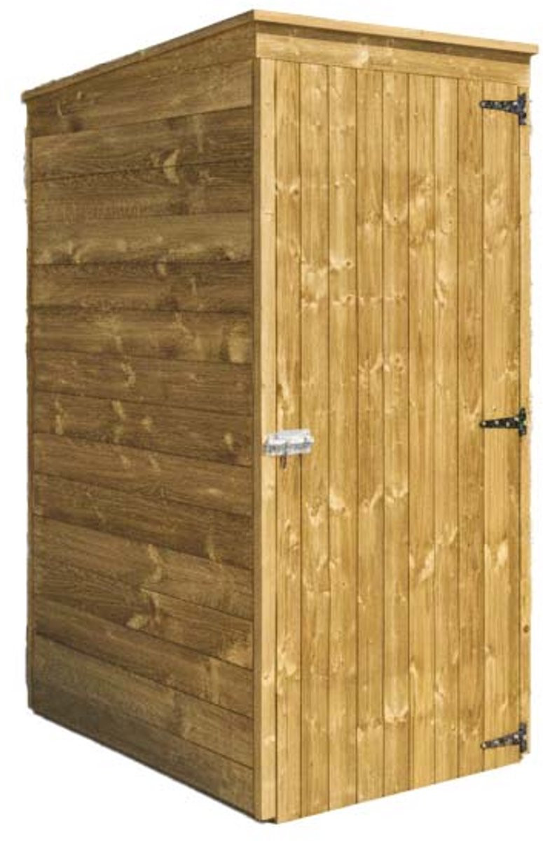 Moderne houten opbergkast voor tuin of terras S8581-1LD