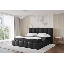 BOXBETT - AURI-H4 - 140x200 Schwarz Kunstleder