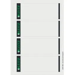 Leitz Bedruckbar Selbstklebende Rückenschilder 1685-20-85 DIN A4 Grau 6,15 x 19,2 cm 25 Blatt à 4 Etiketten