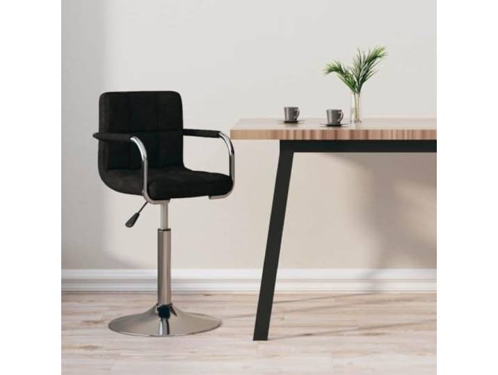 NLQMSU Barhocker, Schwarz, Stoff, mit 360-Grad-Drehgelenk, höhenverstellbar Drehbarer Sitz, gepolsterter Sitz, integrierte Fußstütze, Innenbereich, kompaktes Design