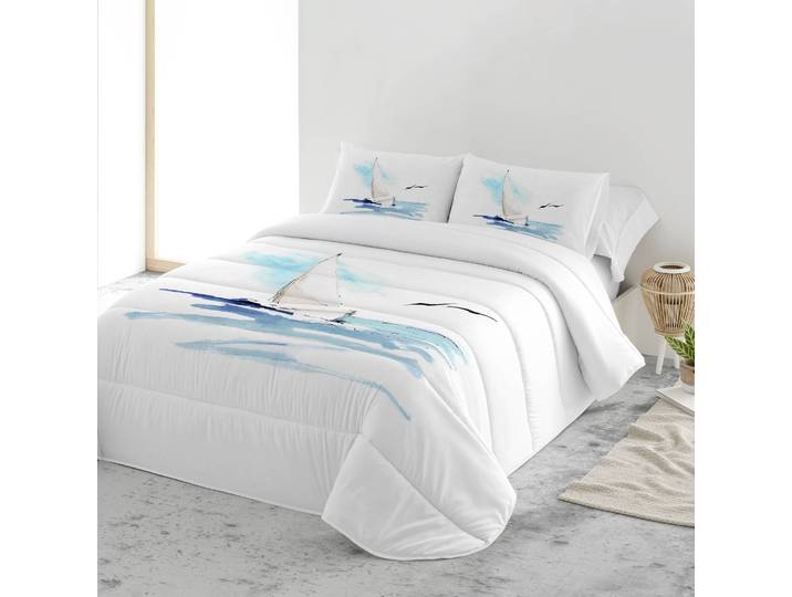 Couvre-lit matelassé imprimé Mer - Blancheporte