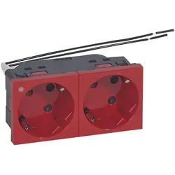 Legrand 077292 Mosaic 2f SDO,45°,Kontroll,verwechslungss,vorverdrah,16 A/250V~,SL,Farbe:Rot