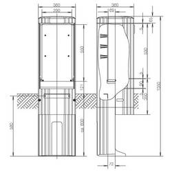ABN SL135P SL135P Freiluftsäule Boden Anzahl Teilungen = 12 Inhalt 1 St.