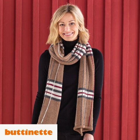 Strickanleitung – Schal mit Karomuster aus Woll Butt Primo Alpaka