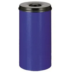 Hardwex Selbstlöschender Abfallbehälter 50 l, blau-schwarz