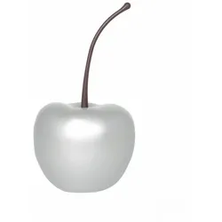 Deko-Kirsche in Silber matt aus robustem Fiberglas, Größe XS - E2214-S1-SI
