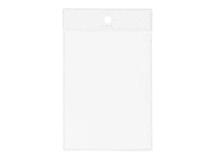 Durable Pochette plastique à suspendre A7\, Boîte de 100\, 229619 Transparente\, affichage de documents\, perforation renforcée\, rabat de protection\, très résistante\, Made in Germany