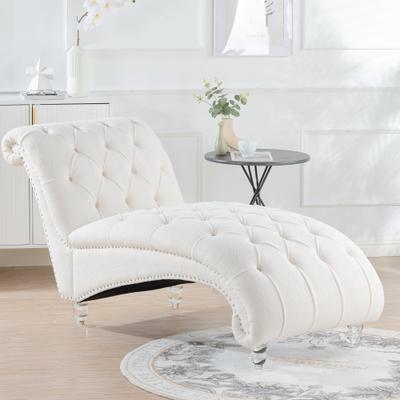 Loedds 53.54-inch 2-Seat Velvet Upholstered Bench with Cushioned Seats and Single Seat Cushion for Bedroom, White