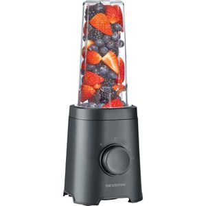 Severin Standmixer SM 3743 Smoothie Maker, 2 Kunststoffbehälter, 320 Watt, schwarz, 0,6 Liter