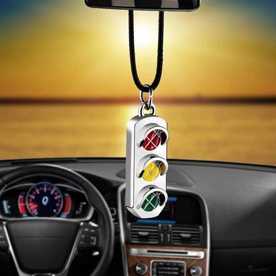 Uplifted Finds Miniature Traffic Light Rearview Mirror Pendant And Car Interior Ornament Miniature Traffic Light Rearview Mirror Pendant And Car Interior Ornament
