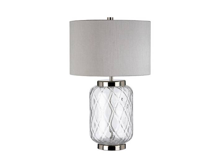 Elstead Lighting Tischleuchte Sola, Klar, Nickelfarben, Metall, Glas, 50.5 cm, RoHS, Lampen & Leuchten, Innenbeleuchtung, Tischlampen, Tischlampen