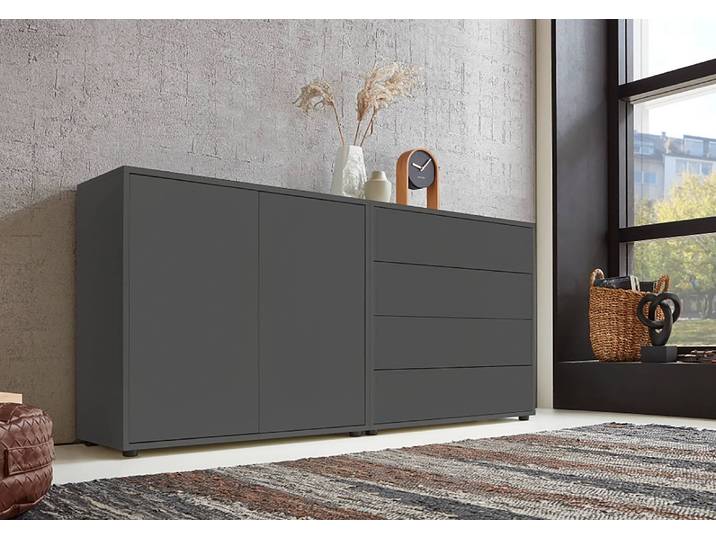Sideboard 158 cm - Gleiter Typ C 158 x 73 x 33cm Grau/Anthrazit