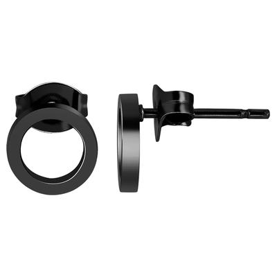 Paar Ohrstecker ADELIA´S "Ohrringe – Ohrstecker aus Edelstahl", Damen, Gr. Damen, Edelstahl, schwarz, Ohrringe, Zum Verschenken – ideal zum Valentinstag
