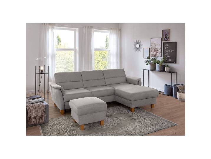 Polsterhcoker Corvus 75 x 47 x 65cm Grau Microfaser Alais: Platin