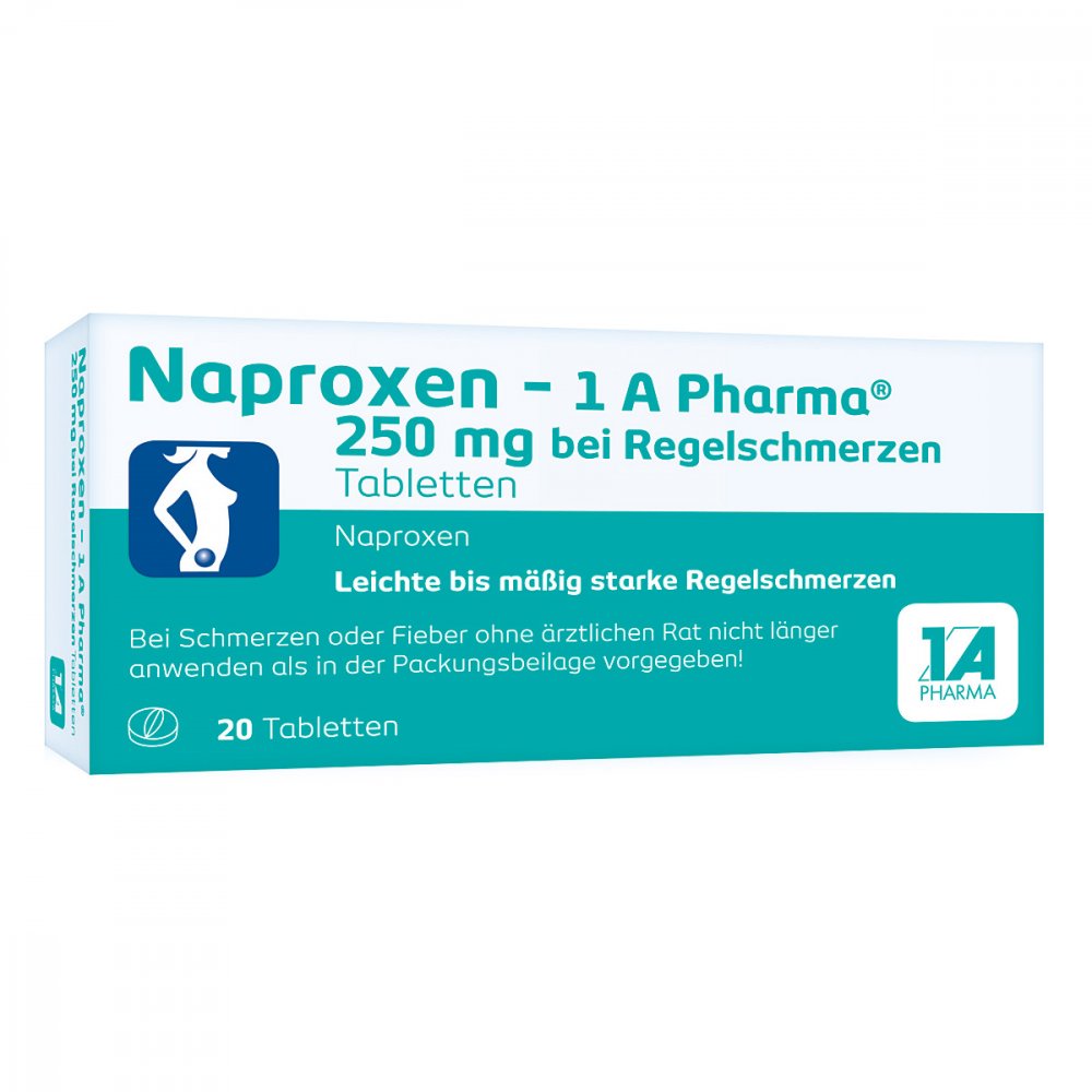 1 A Pharma GmbH Naproxen - 1 A Pharma® 250 mg bei Regelschmerzen 09245016