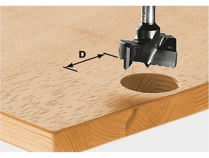 Foret à encastrer Festool HW\, tige de 8 mm\, HW S8 D15 491070