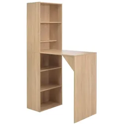 Helloshop26 - Hoher Bar-/Bistrotisch mit Schrank braune Eiche 200 cm