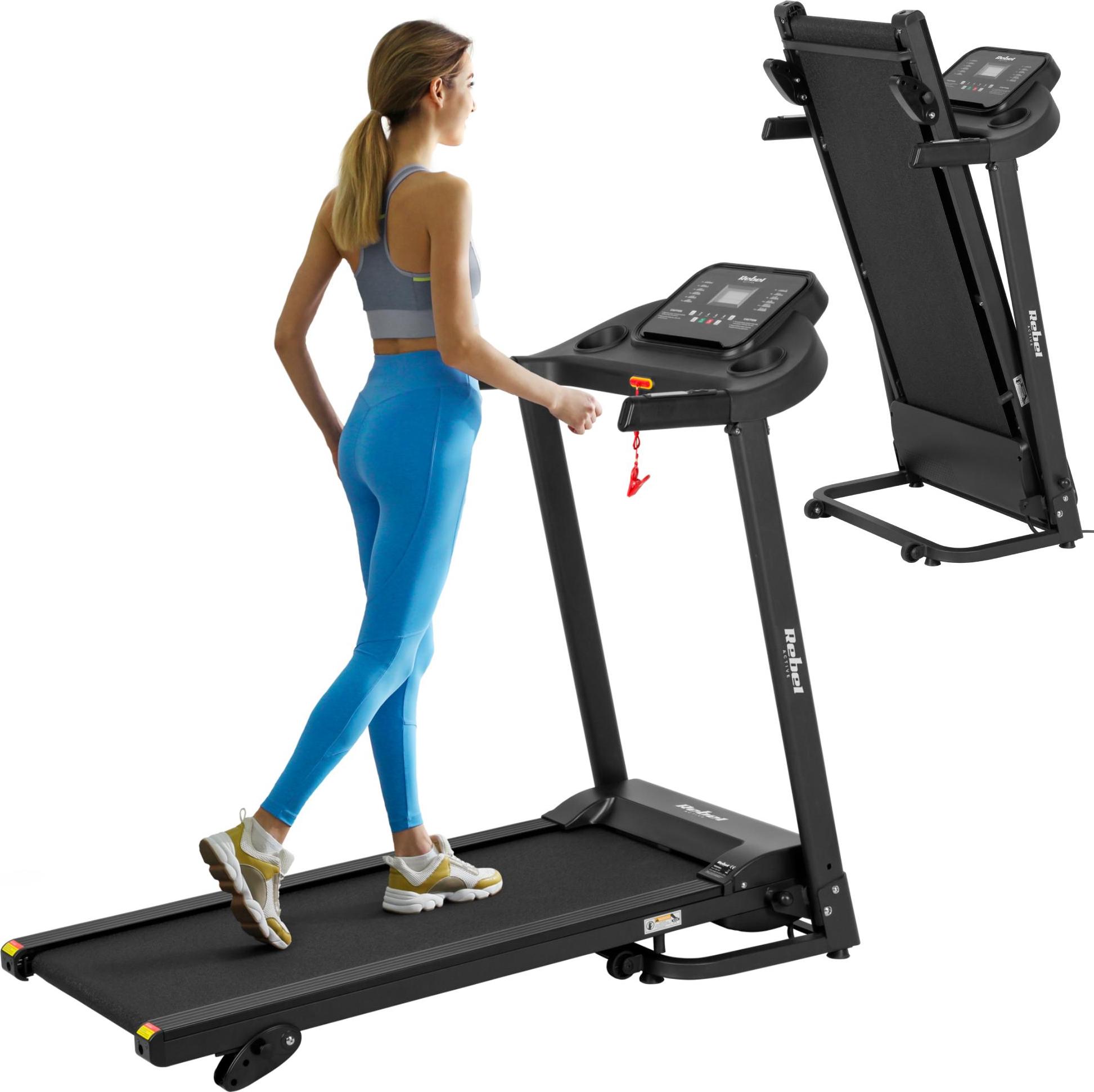 Klappbares Laufband mit LCD & Steigung REBEL ACTIVE