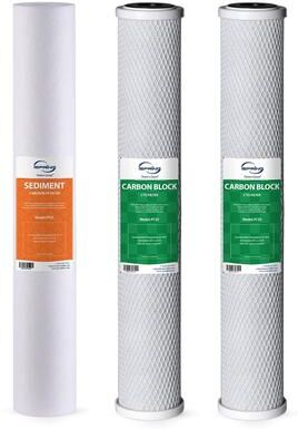 iSpring F3WCB32 Whole House Sediment & Carbon Filter Set