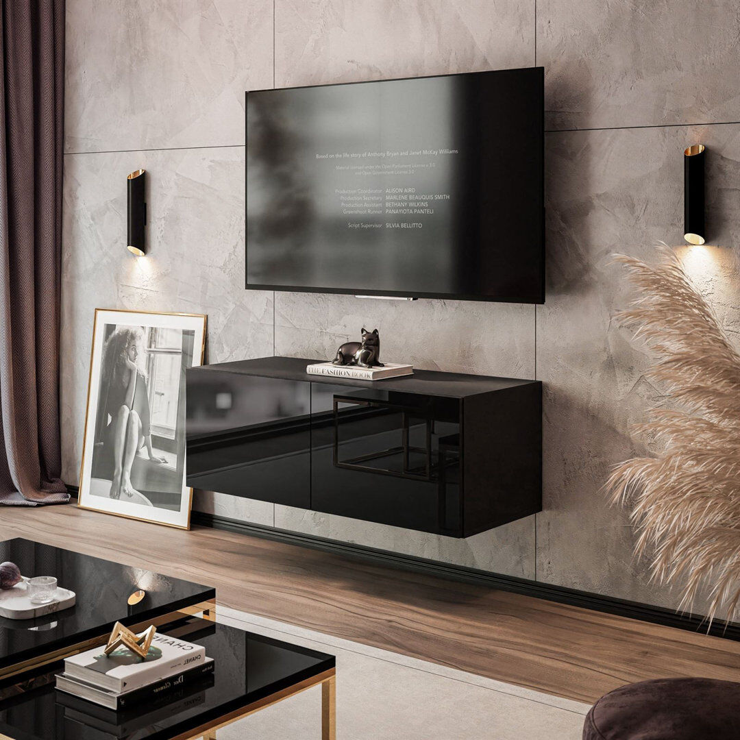 Ebern Designs Cellan TV Stand for TVs up to 43' Black 43"