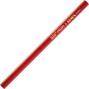 Lyra Zimmermannsbleistift 4332103 Profi, Härtegrad HB, rot lackiert, extra lang 240mm