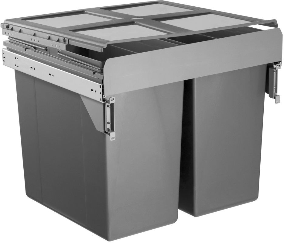 AUSTEN & Co. Pull Out Rubbish Bin - 90 L Grey