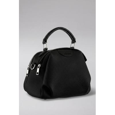 Handtasche ANISTON ACCESSOIRES, Damen, Gr. B/H/T: 23cm x 17cm x 14cm, schwarz, Lederimitat, Taschen Handtasche, Henkeltasche, Umhängetasche - NEUE KOLLEKTION
