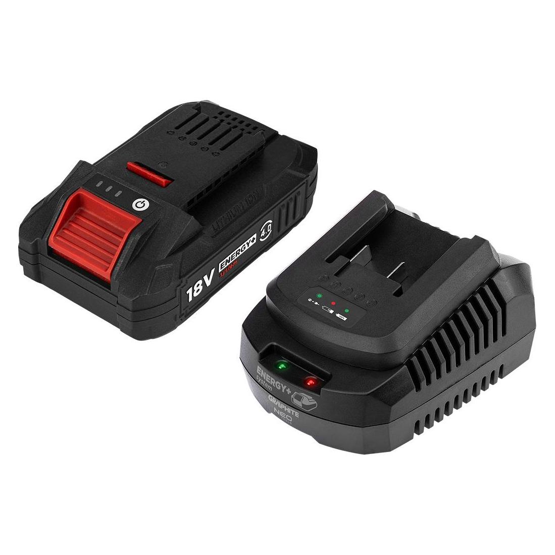 Graphite Starterset 18V: 1x4,0Ah Akku + Ladegerät Energy+ 58GE132-1 (18 V) (58GE132-1)